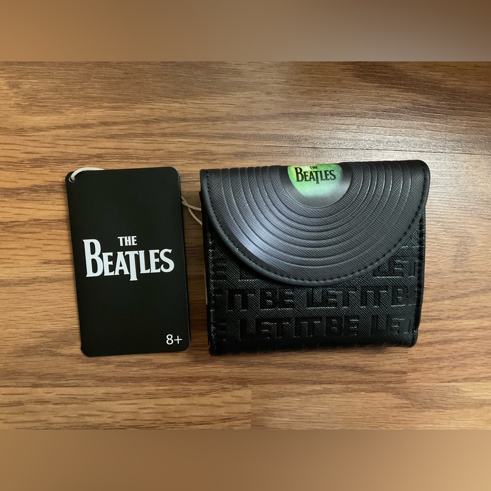 The Beatles Black Let It Be Loungefly Wallet NWT
